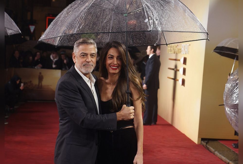 George Clooney: Mit Schirm, Charme und Ehefrau