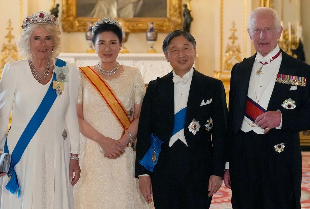 Camilla und Charles empfangen Japans Kaiserpaar zum Staatsbankett