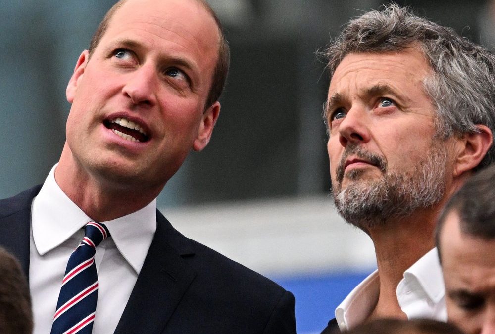England vs. Dänemark: Prinz William und König Frederik bei EM-Spiel