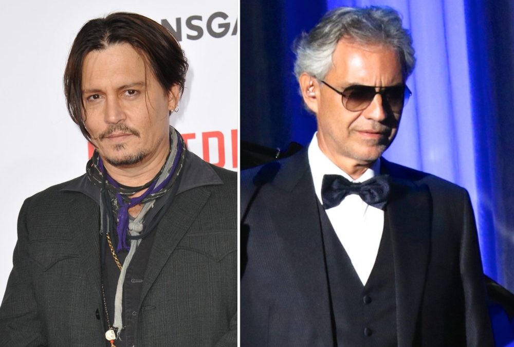 Rührende Performance von Johnny Depp und Andrea Bocelli in Italien