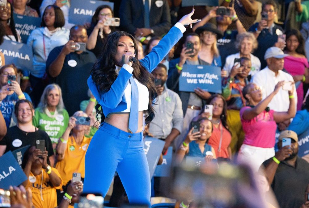 Rapperin Megan Thee Stallion tritt für Kamala Harris in Atlanta auf