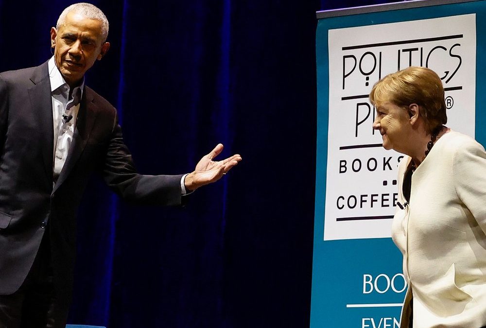 Angela Merkel auf Werbetour: So war ihr Talk mit Barack Obama