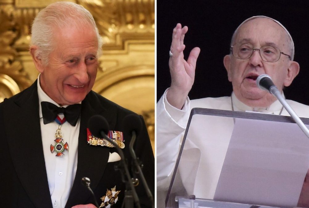 Privates Treffen von König Charles III. und Papst Franzikus