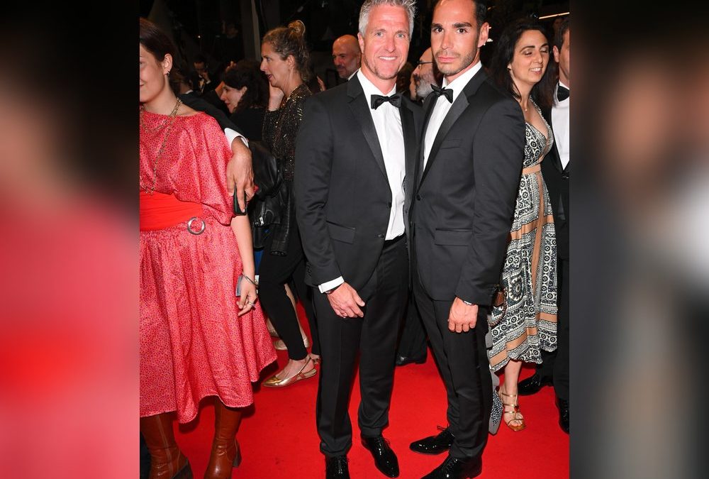 Ralf Schumacher und Étienne auf dem roten Teppich in Cannes