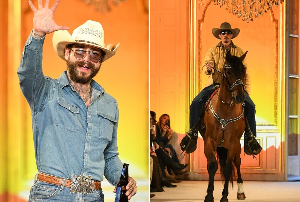 Post Malone präsentiert seine Modekollektion in Paris – mit Pferd