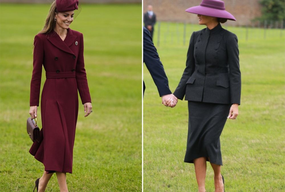 Prinzessin Kate und Melania Trump setzen auf gedeckte Farben