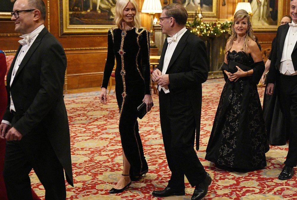 Claudia Schiffer strahlt bei royalem Staatsbankett für die Steinmeiers