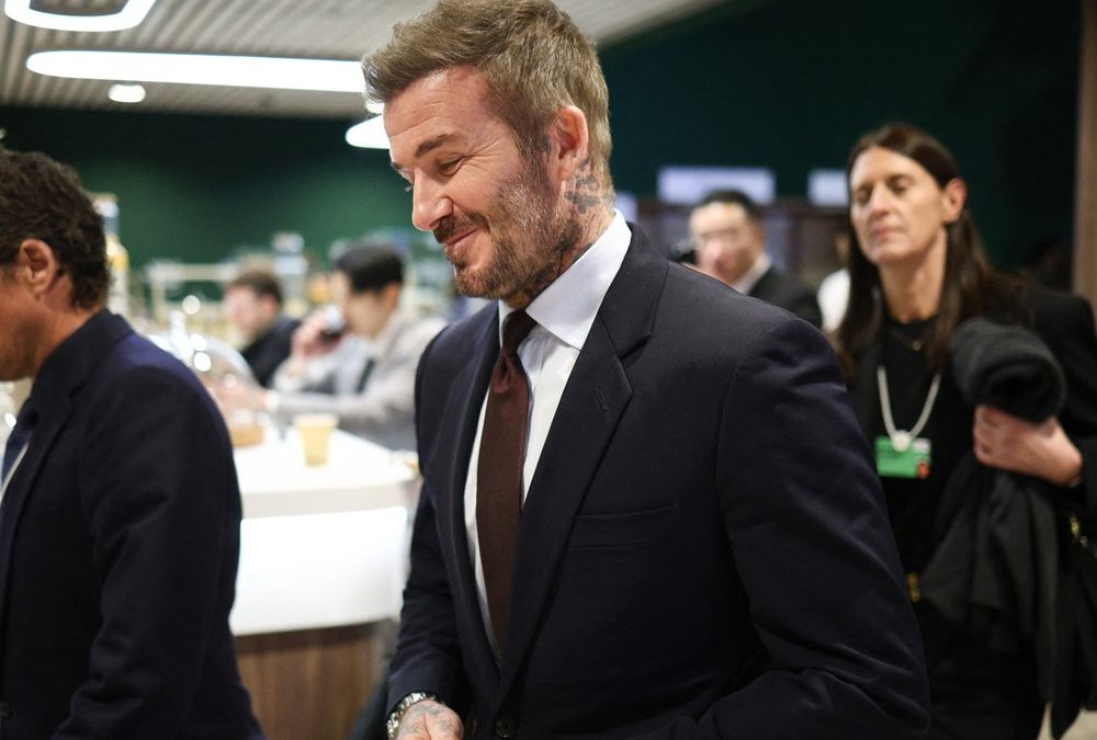 Auftritt in Davos: David Beckham ignoriert Fragen zu Sohn Brooklyn