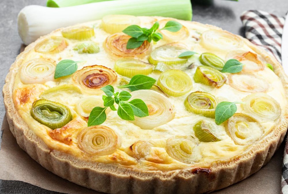 Quiche mit cremiger Lauch-Käse-Füllung