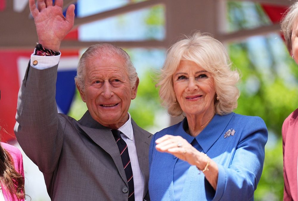 König Charles und Königin Camilla feiern bei Blockparty in Virginia