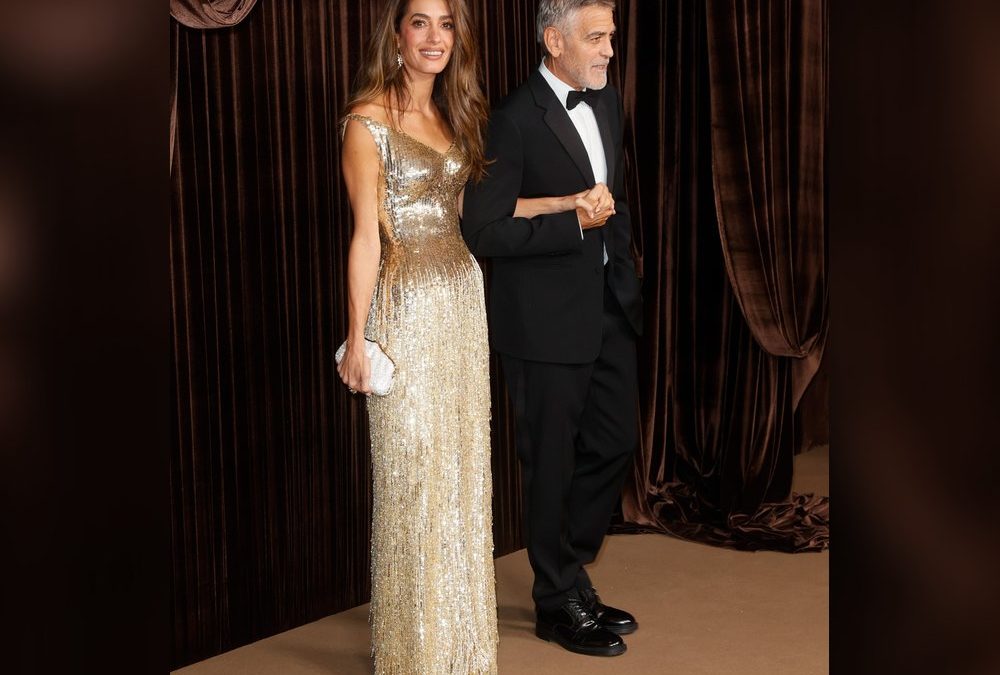 Amal Clooney verzaubert: Goldenes Traumkleid für die Gerechtigkeit