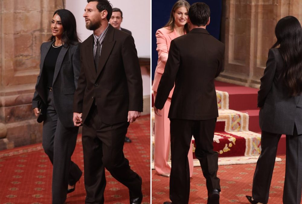 Prinzessin Leonor trifft Lionel Messi und seine Ehefrau